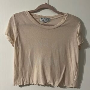 Wildfox Pale Pink Crop Top XS